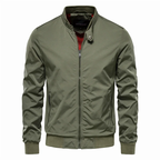 Homem Bomber Jacket Leve com Fecho de Correr