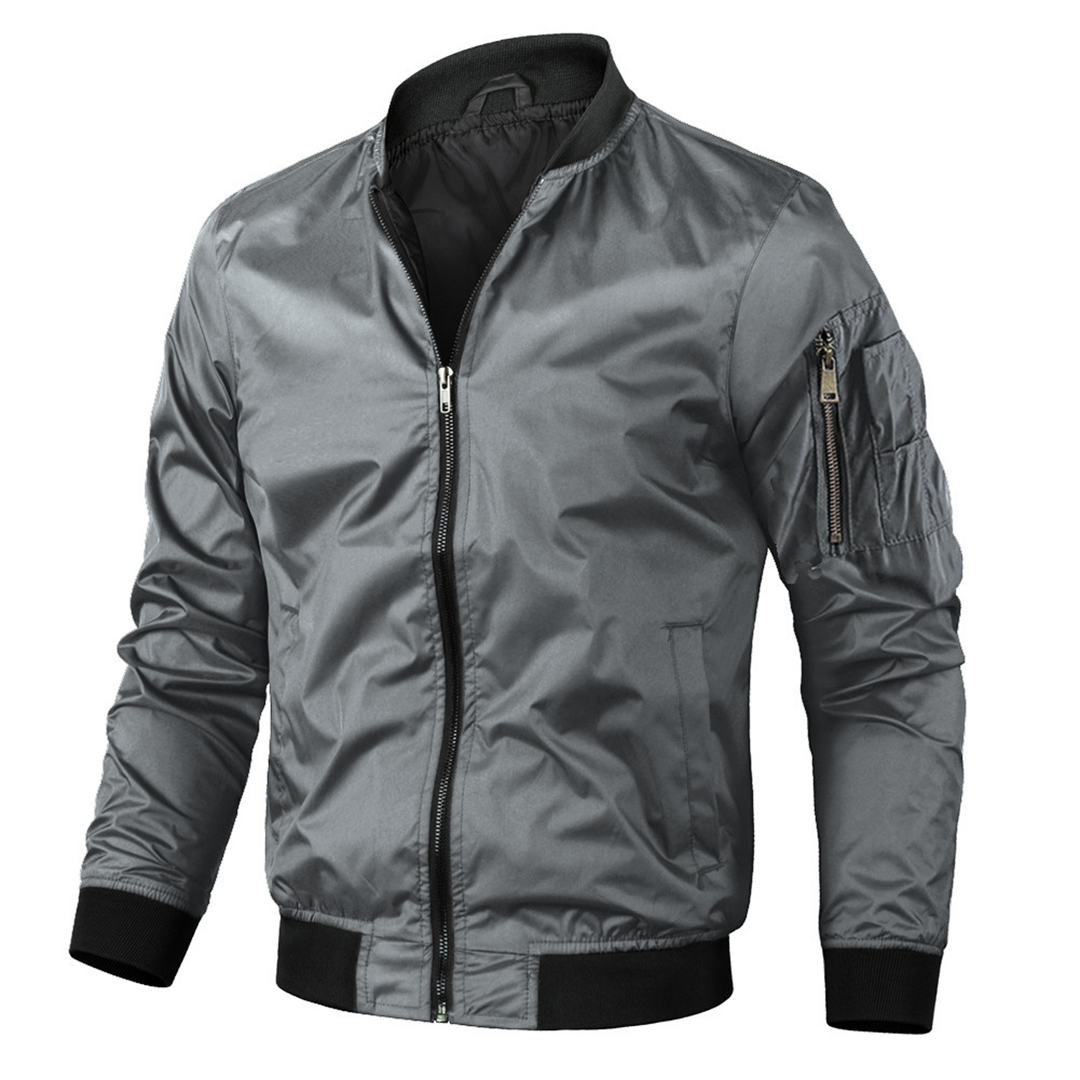 Sabine | Homem Bomber Jacket Leve com Fecho de Correr