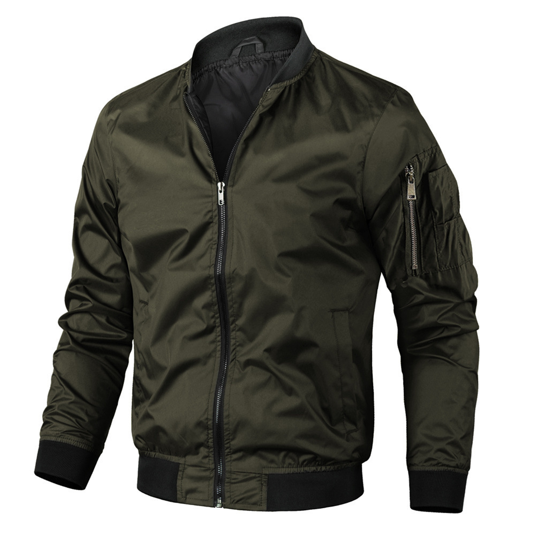 Sabine | Homem Bomber Jacket Leve com Fecho de Correr