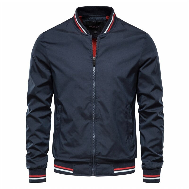 Talia | Homem Bomber Jacket Slim Fit com Fecho de Correr