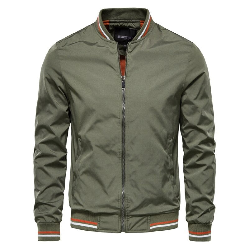 Talia | Homem Bomber Jacket Slim Fit com Fecho de Correr