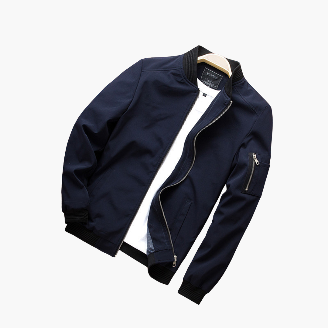 Una | Jaqueta Bomber Masculina com Fecho de Correr