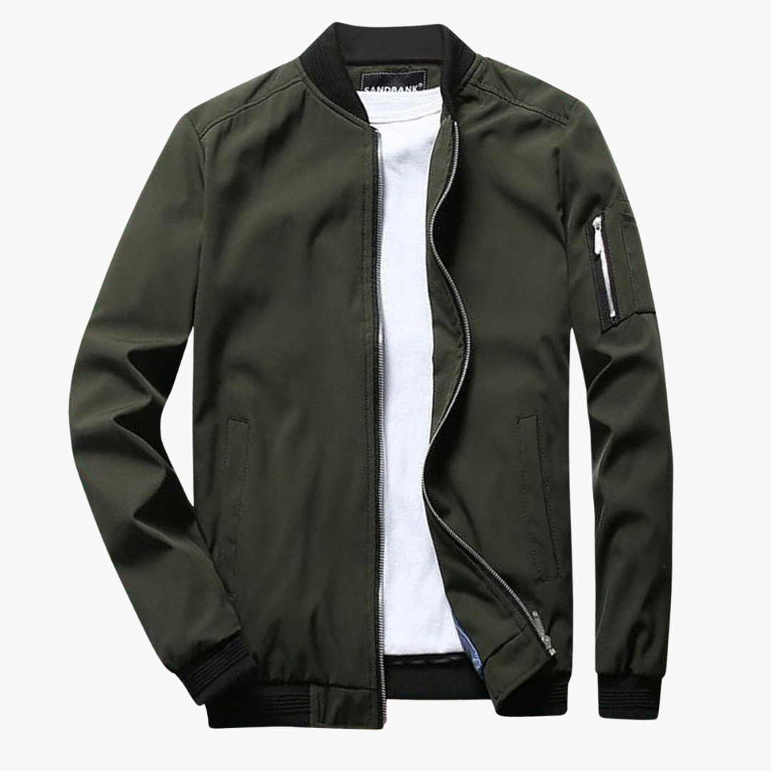 Una | Jaqueta Bomber Masculina com Fecho de Correr