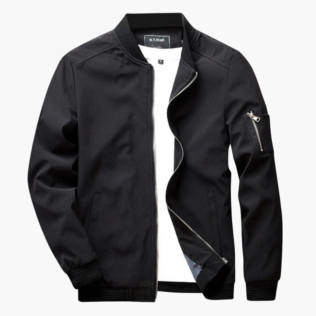 Una | Jaqueta Bomber Masculina com Fecho de Correr