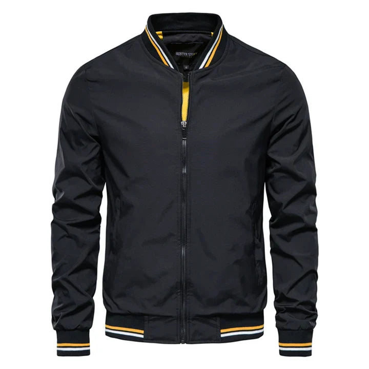 Marlowe | Homem Bomber Jacket Resistente ao Vento com Fecho
