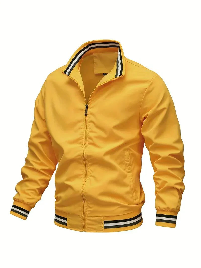Thea | Homem Bomber Jacket Corta Vento com Fecho