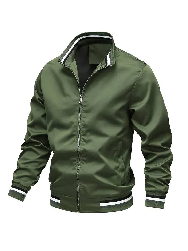 Thea | Homem Bomber Jacket Corta Vento com Fecho