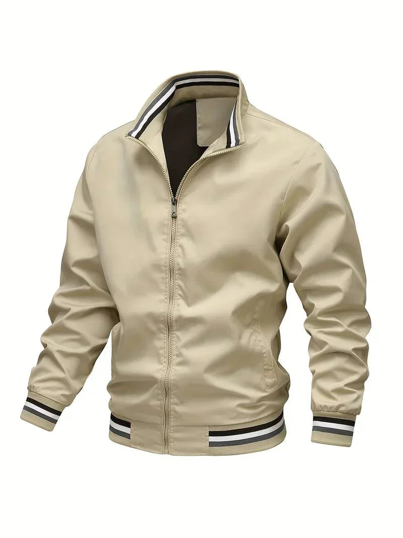 Thea | Homem Bomber Jacket Corta Vento com Fecho