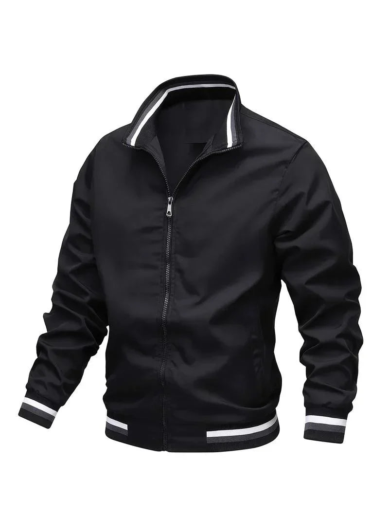Thea | Homem Bomber Jacket Corta Vento com Fecho