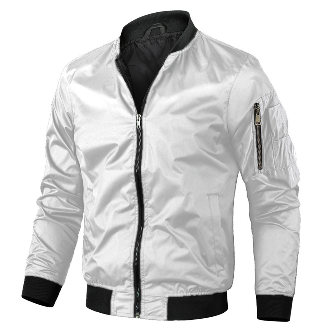 Liora | Homem Bomber Jacket Vintage com Fecho de Correr