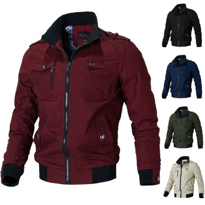 Nova | Homens Bomber Jacket com Fecho de Correr
