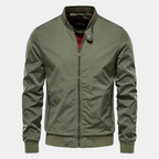 Delphine | Homem Bomber Jacket com Fecho de Correr Corta-Vento