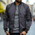 Elsa | Homem Bomber Jacket com Fecho de Correr Resistente ao Vento