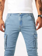 Mira | Calças Cargo Denim Masculinas