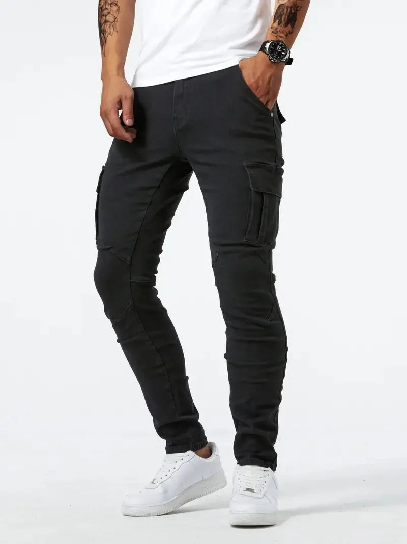 Mira | Calças Cargo Denim Masculinas