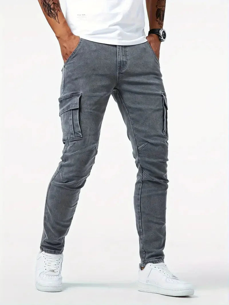 Mira | Calças Cargo Denim Masculinas