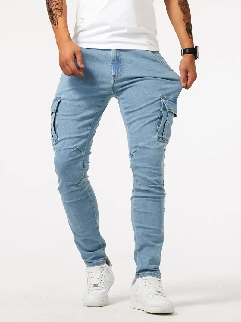 Mira | Calças Cargo Denim Masculinas