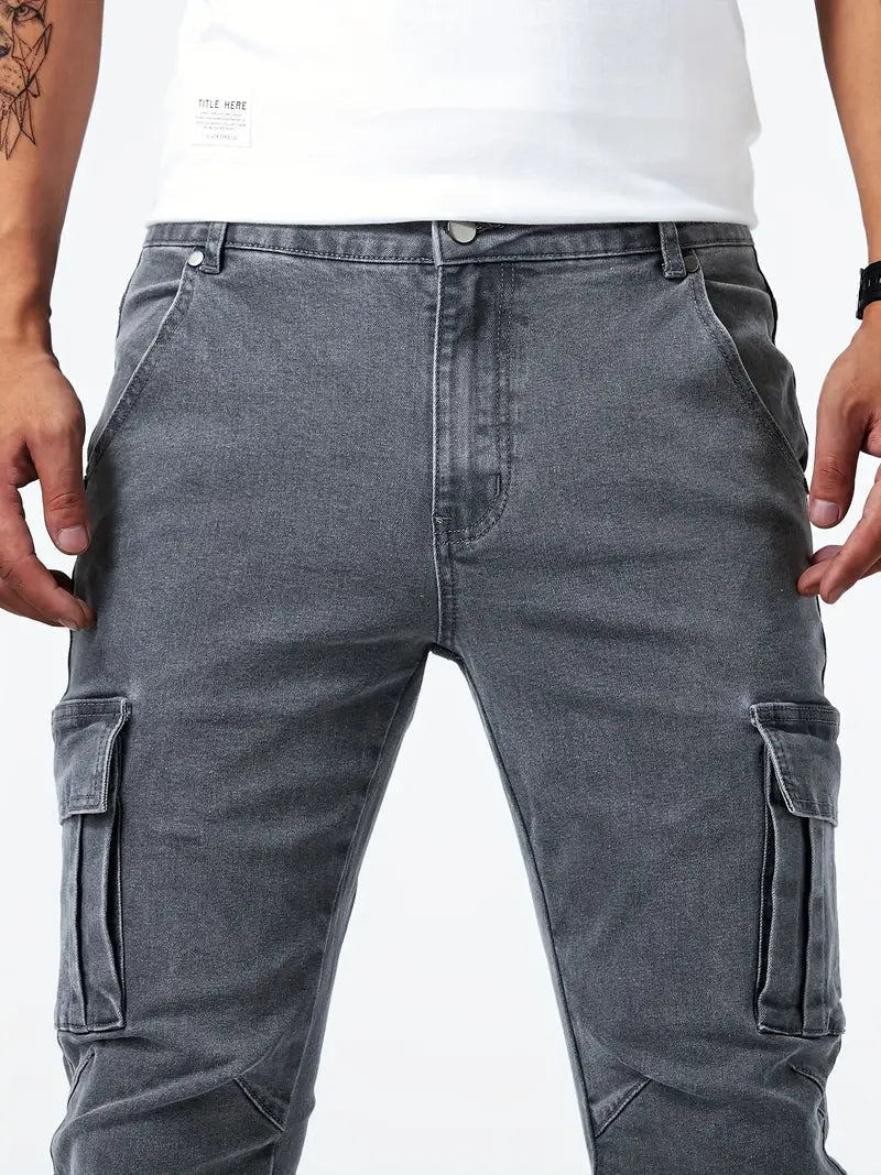 Mira | Calças Cargo Denim Masculinas