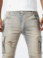 Mira | Calças Cargo Denim Masculinas