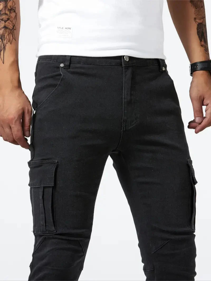 Mira | Calças Cargo Denim Masculinas