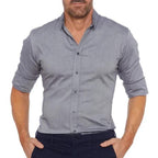 Ottoline | Camisa Social Masculina Manga Longa Sem Vinco