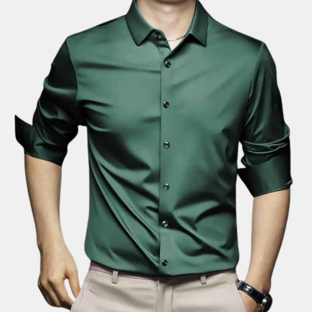 Valentina | Camisa Manga Longa Masculina Sem Passar a Ferro