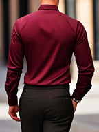 Halle | Camisa Masculina Slim Fit Sem Passar a Ferro
