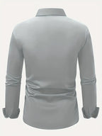 Halle | Camisa Masculina Slim Fit Sem Passar a Ferro