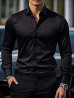 Halle | Camisa Masculina Slim Fit Sem Passar a Ferro