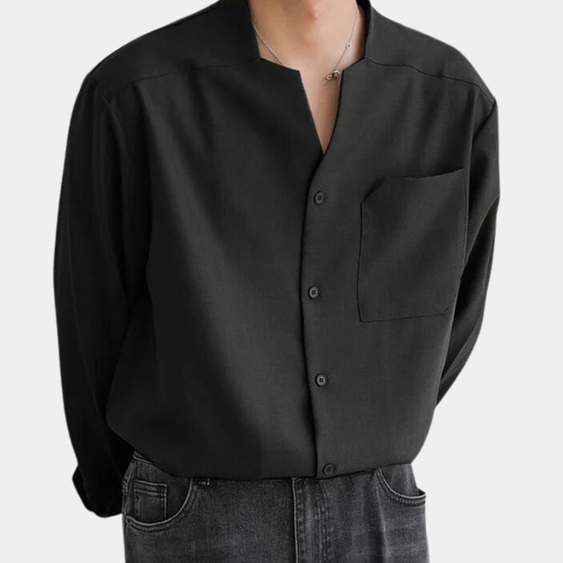 Aria | Camisa Social Masculina Manga Longa Casual Gola Button Down