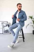 Iris | Camisa Masculina Manga Longa Bolsos no Peito
