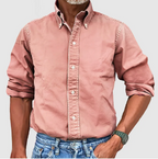 Iris | Camisa Denim Masculina Manga Longa com Botões
