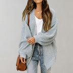 Kira | Mulher Cardigan Malha Aberto Frontal