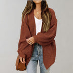 Kira | Mulher Cardigan Malha Aberto Frontal