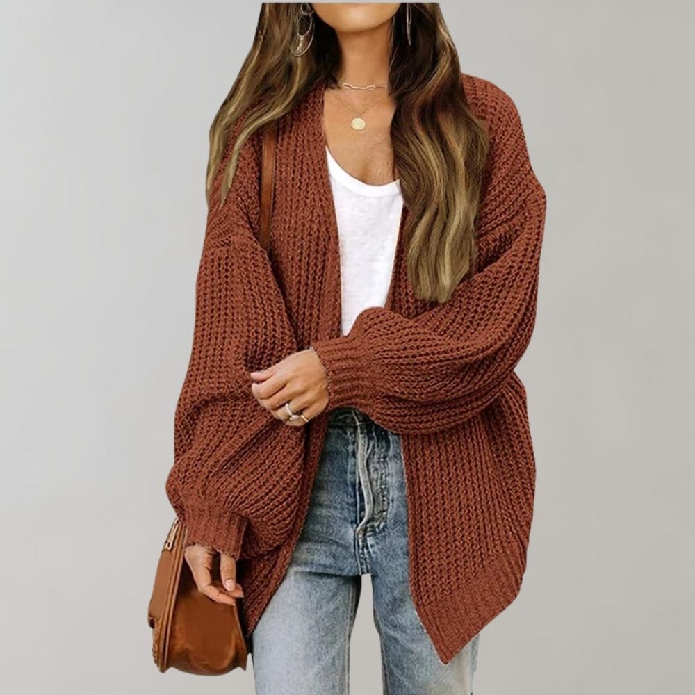 Kira | Mulher Cardigan Malha Aberto Frontal