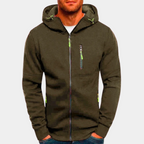 Solveig | Homem Hoodie com Fecho de Correr Casual