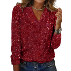 Kestrel | Blusa Feminina com Lantejoulas Decote V
