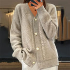 Posy | Mulher Cashmere Cardigan Manga Longa Botões