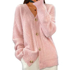 Posy | Mulher Cashmere Cardigan Manga Longa Botões