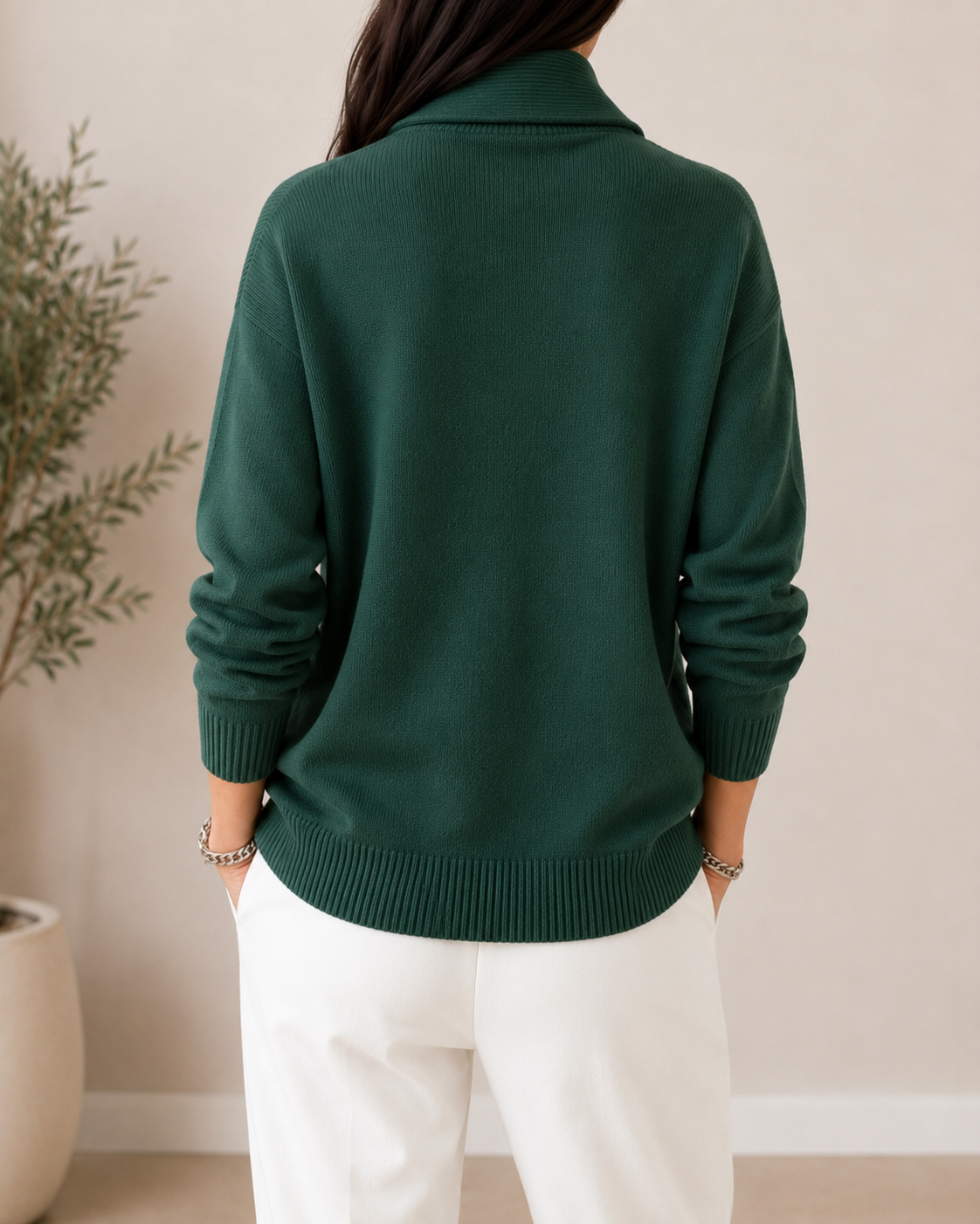 Maren | Camisola Feminina Decote V Wrap Malha Macia