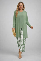 Dahlia | Conjunto Feminino 3 Peças Cardigan Calça Estampada