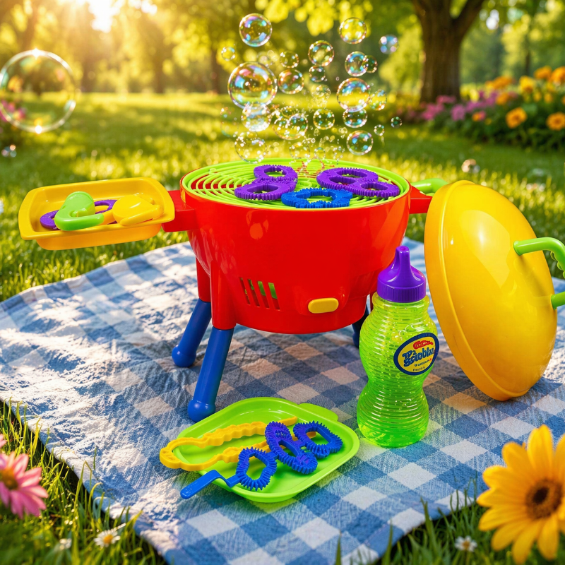 Halcyon | Máquina de Bolhas BBQ | Brinquedo Interativo para Crianças | Elétrico, Exterior