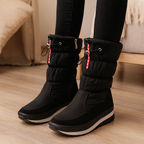 Botas de inverno femininas com fecho lateral antiderrapantes
