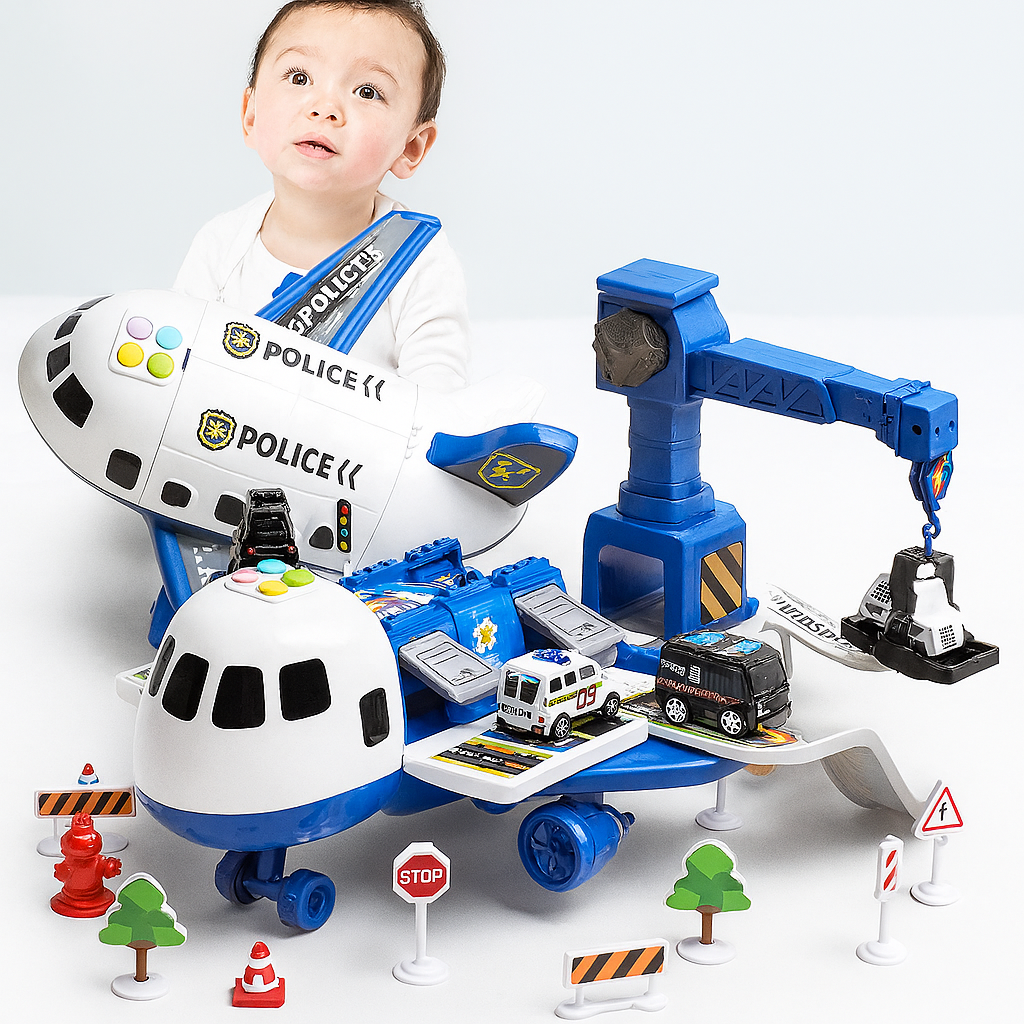 Marlow | Conjunto de Brinquedos Avião | Para Crianças 3-6 Anos | Plástico, Multicolorido