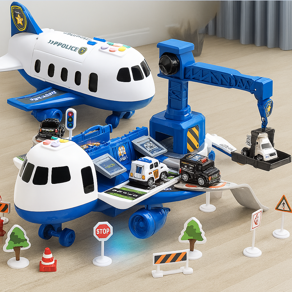 Marlow | Conjunto de Brinquedos Avião | Para Crianças 3-6 Anos | Plástico, Multicolorido