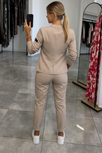 Indra | Conjunto Feminino 2 Peças Blazer e Calça Cintura Elástica