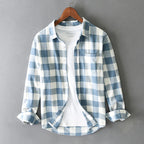 Mila | Camisa Xadrez Algodão Manga Longa Homem