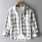 Mila | Camisa Xadrez Algodão Manga Longa Homem