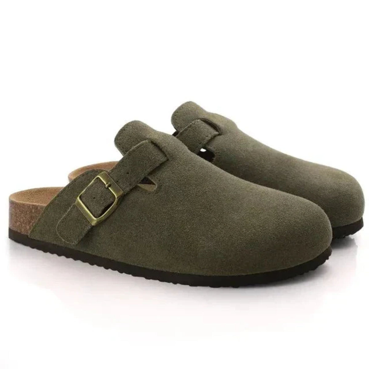 Xanthe | Homem Camurça Slip-On Clogs Ortopédicos