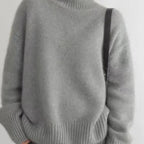 Jade | Mulher Caxemira Oversize Camisola Gola Alta